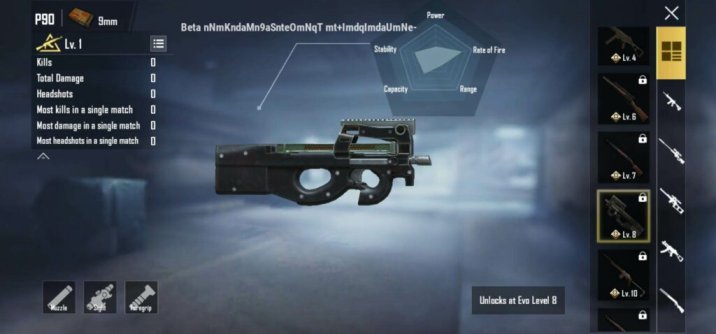 new smg gun P90